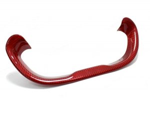 Alfa Romeo 4C Steering Wheel Trim - Carbon Fiber - Lower Trim Piece - Red Candy